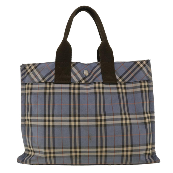 BURBERRY Nova Check Hand Bag Nylon Blue Auth hs1653 - Picture 13 of 16